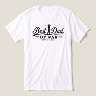 Camiseta Melhor Pai Por Par Desde Ano Golfe Distressed Pret