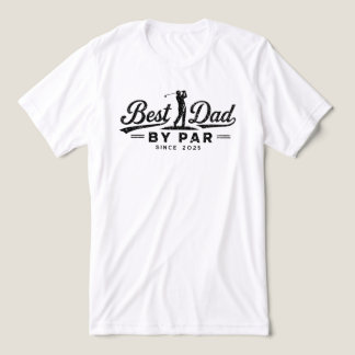Camiseta Melhor Pai Por Par Desde Ano Golfe Distressed Pret