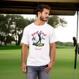 Camiseta Melhor Pai Por Par Pai de Golfe Personalizado
