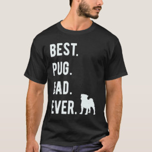 Camiseta Melhor Pai Pug de Todos Homem Pug Cão Pai