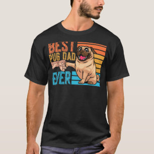 Camiseta Melhor Pai Pug de Todos o Dia dos Pais Papai Pug