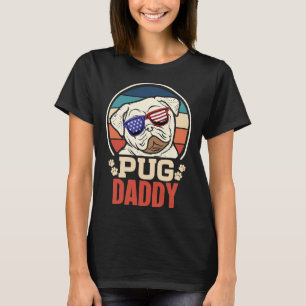 Camiseta Melhor Pai Pug de Todos os Tempos Ama Cachorrinhos