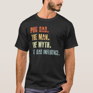 Camiseta Melhor Pai Pug de Todos os Tempos Cachorro Anima
