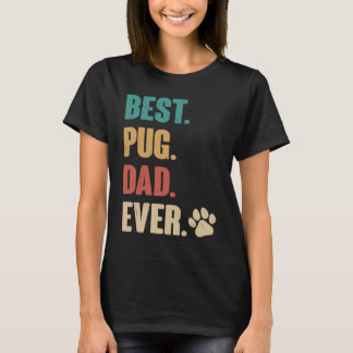 Camiseta Melhor Pai Pug de Todos os Tempos Cachorro Pug