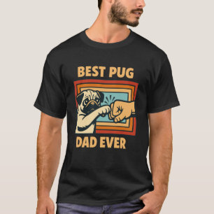 Camiseta Melhor Pai Pug de Todos os Tempos Dono de Pug Aman