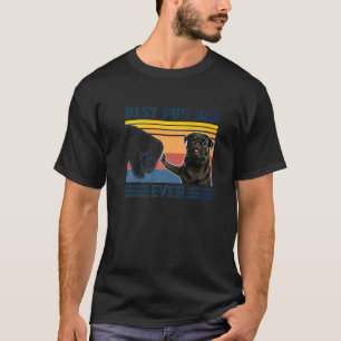 Camiseta Melhor Pai Pug de Todos os Tempos Versão Preta Vin