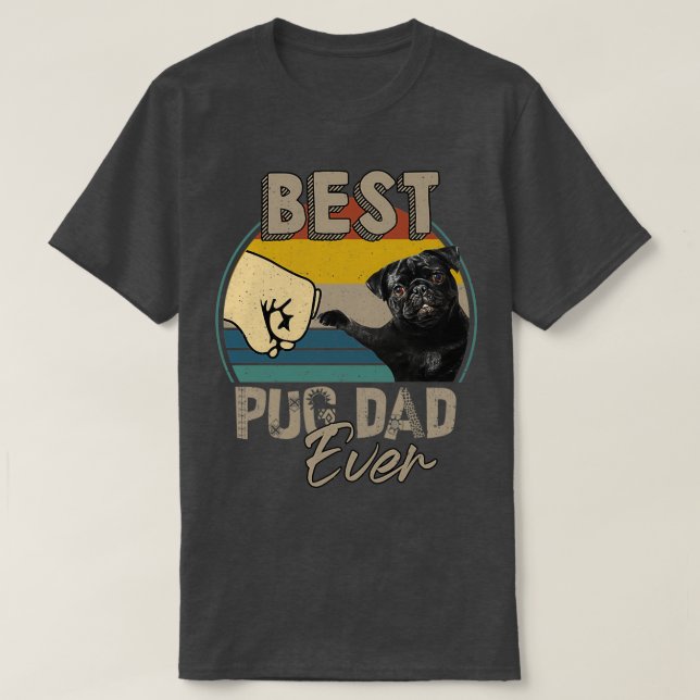 Camiseta Melhor Pai Pug Nunca  (Frente do Design)