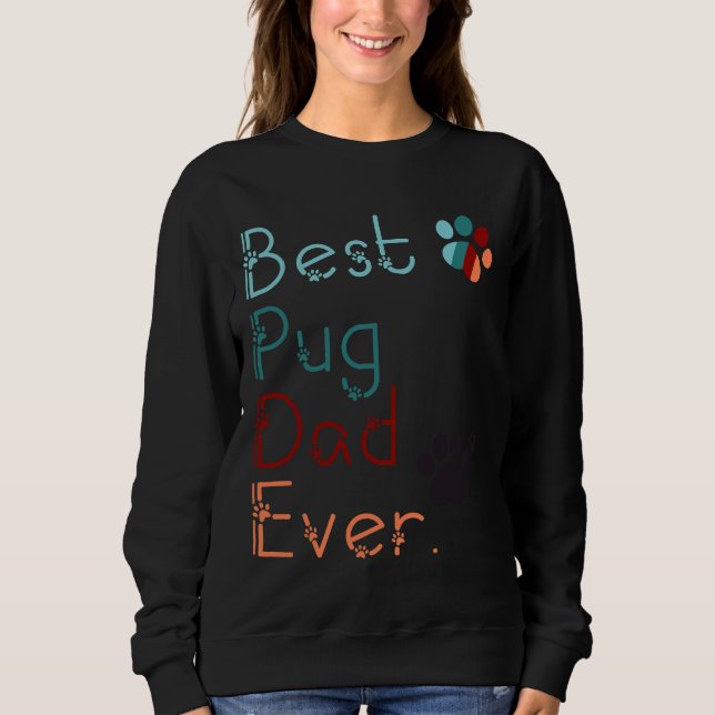 Camiseta MELHOR PAI PUG NUNCA TE Amo presente PUG PARA PUG  (Frente)
