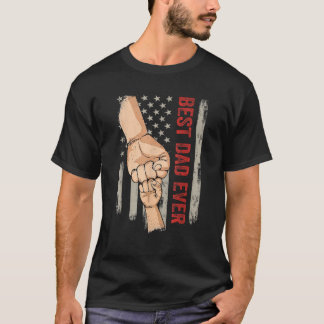 Camiseta Melhor Pai Que Nunca Bump American Flag Pai Funny