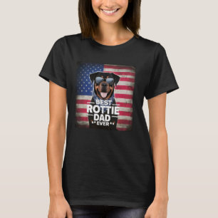 Camiseta Melhor Pai Rottie Nunca Rottweiler - Cão de Bandei