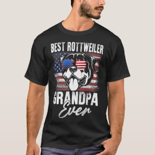 Camiseta Melhor Pai Rottweiler Bandeira Americana