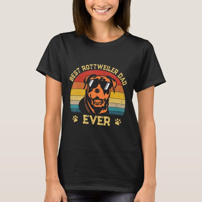 Camiseta Melhor Pai Rottweiler da Mens (Frente)