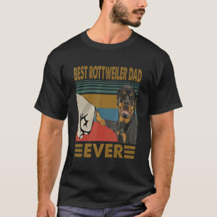 Camiseta Melhor Pai Rottweiler Vintage de Todos os Tempos