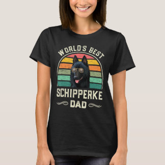 Camiseta Melhor Pai Schipperke do Mundo Mens