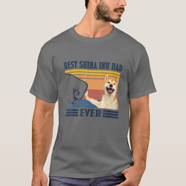 Camiseta Melhor Pai Shiba Inu Natal De Dia de os pais (Frente)