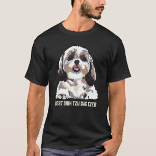 Camiseta Melhor Pai Shih Tzu De Sempre