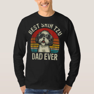 Camiseta Melhor Pai Shih Tzu Dia de os pais Ever Vintage Sh