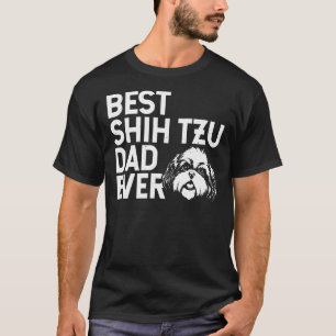 Camiseta Melhor Pai Shih Tzu Para Homens Que Possuem Shih T