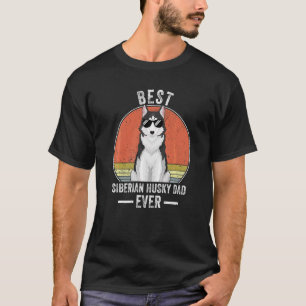 Camiseta Melhor Pai Siberiano Husky Costume Jamerian Hussei