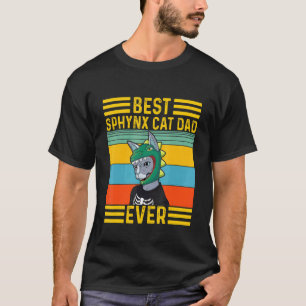 Camiseta Melhor Pai Sphynx de Todos os Tempos Pai de Gato