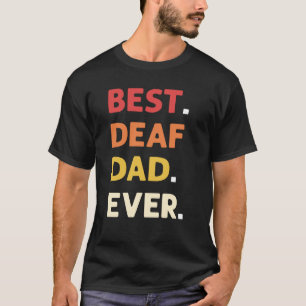 Camiseta Melhor Pai surdo de todos os idiomas de sinais de 