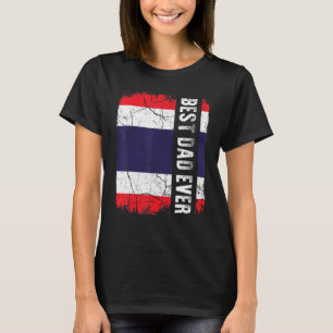 Camiseta Melhor Pai Tailandês De Dia de os pais De Bandeira