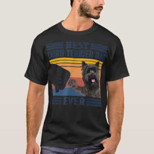 Camiseta Melhor Pai Terrier do Cairn Nunca Vintage Dia do P