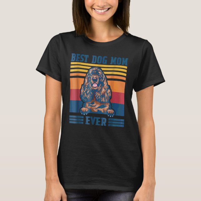Camiseta Melhor Panela de Cocker Mãe de Cachorro Mãe da Mãe (Frente)