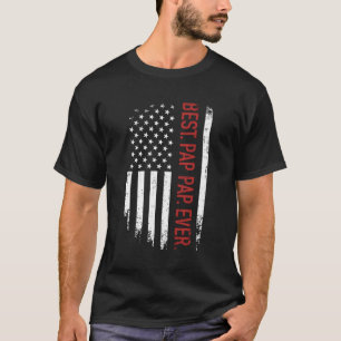 Camiseta Melhor Pap De Todos Os Dias Com A Bandeira America