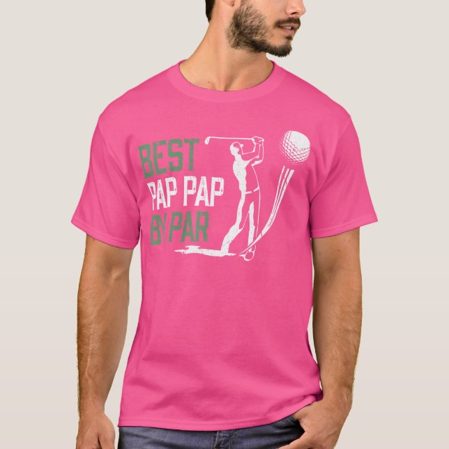 Camiseta Melhor Pap Pap de Golfe Presentes do Dia dos Pais  (Frente)