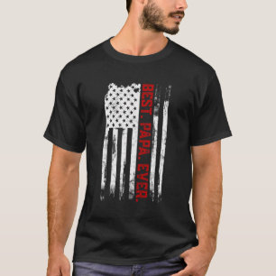 Camiseta Melhor Papa Alguma Vez Americano Bandeira Dos Eua