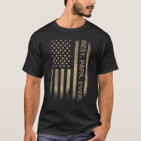 Melhor Papa Alguma Vez Americano Grunge Flag D