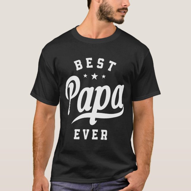 Camiseta Melhor Papá De Mens - Dia de os pais Engraçado (Frente)