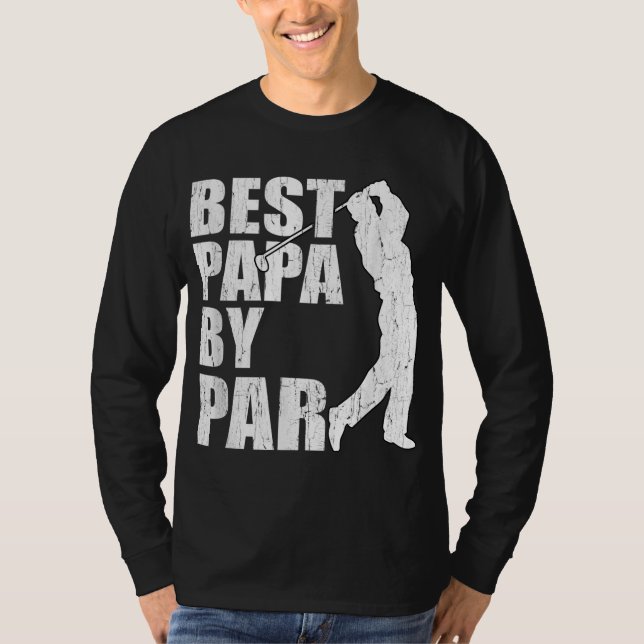 Camiseta Melhor Papá De Par Funny Golf Dia de os pais Avô G (Frente)