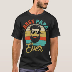 Camiseta Melhor Papá Dia de os pais de Aniversário Barba Pa