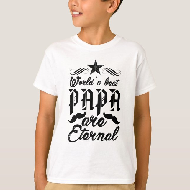 Camiseta Melhor Papa do Mundo - Dia de os pais do Amor Eter (Frente)