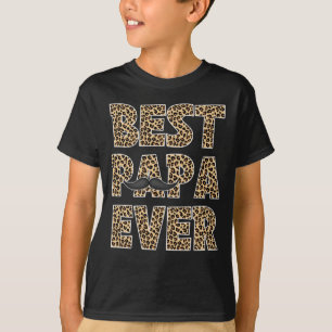 Camiseta Melhor Papa Nunca Dia de os pais Xadrez Leopardo P