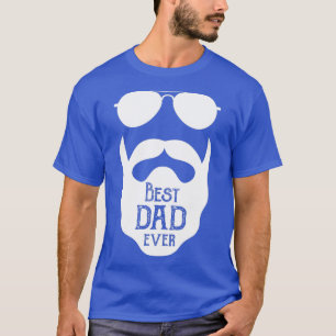 Camiseta Melhor papa para homens barbudos no dia 1