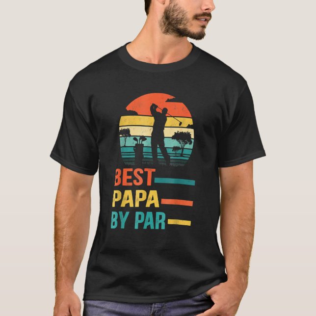 Camiseta Melhor Papa por Dia de os pais de Par Golf Oferece (Frente)