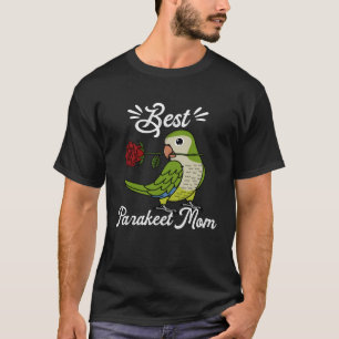 Camiseta Melhor Papagaio Mãe Eu Calço Monge Parakeet Quaker