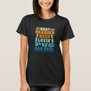 Camiseta Melhor Papai Amante de Cerveja e Pug com Barba Cac