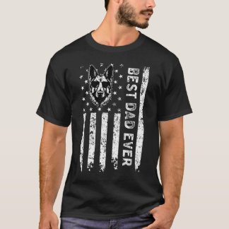 Camiseta Melhor Papai de Cachorro Pastor Alemão do Mundo Di
