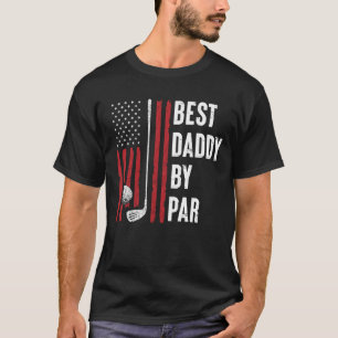 Camiseta Melhor Papai de Golfe Par Dad Golfer Bandeira Amer