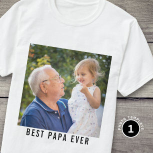 Camiseta Melhor Papai de Todos Avô e Foto do Neto  