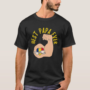 Camiseta Melhor Papai de Todos os Tempos Pai Romeno Dia dos