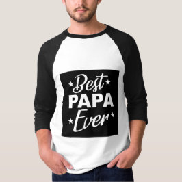 Camiseta Melhor Papai de Todos Preto Branco Dia dos Pais
