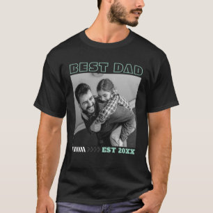 Camiseta Melhor Papai Foto Vintage Personalizada Dia dos Pa