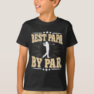 Camiseta Melhor Papai Pelo Par Retro Golf Player Papai Pai