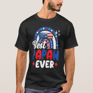 Camiseta Melhor Papaw De Arco-Íris De Óculos De Sol Usa Ban