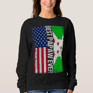 Camiseta Melhor Papaw Dia de os pais Burundi Bandeira dos E